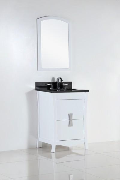 24 In. Single Sink Vanity With Black Galaxy Top - Luxe Bathroom Vanities