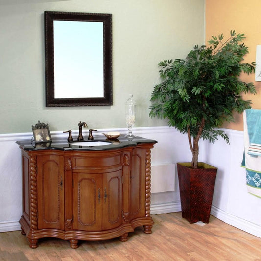 48" In Single Sink Vanity Wood Light Walnut - Luxe Bathroom Vanities