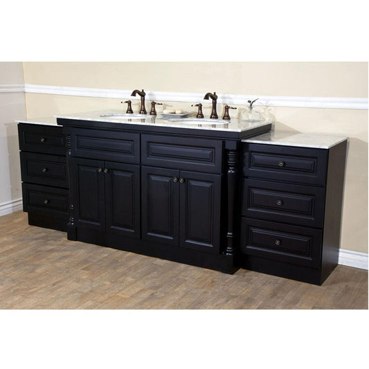 93" In Double Sink Vanity Dark Mahogany - Luxe Bathroom Vanities