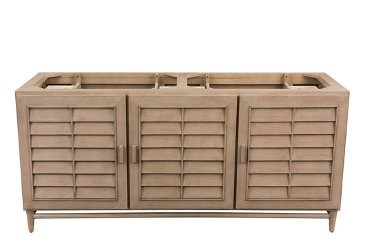 James Martin Portland 72" Whitewashed Walnut Double Vanity (Cabinet Only) - Luxe Bathroom Vanities