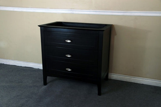 35" In Single Sink Vanity Wood Espresso Cabinet Only - Luxe Bathroom Vanities