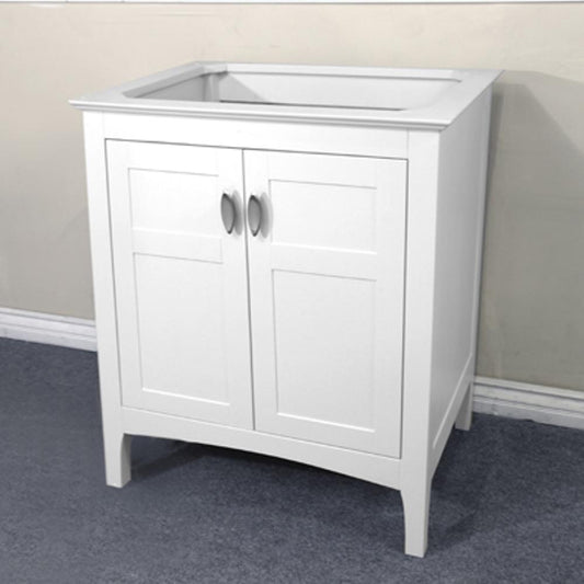 29" In Single Sink Vanity Wood White Cabinet Only - Luxe Bathroom Vanities