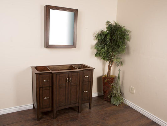 44" In Single Sink Vanity Wood Sable Walnut Cabinet Only - Luxe Bathroom Vanities