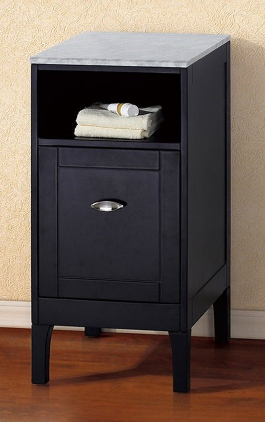 16" In Cabinet" In Espresso With Marble Top" In White - Luxe Bathroom Vanities