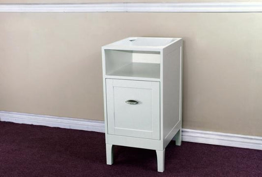 16" In Cabinet Wood" In White - Luxe Bathroom Vanities