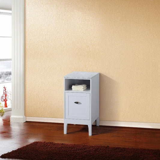 16" In Cabinet" In White With Marble Top" In White - Luxe Bathroom Vanities