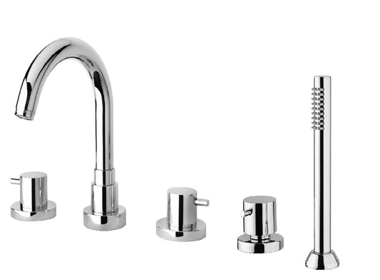 LaToscana ELBA Roman Tub with Lever Handles and Diverter with Hand Held Shower - Luxe Bathroom Vanities