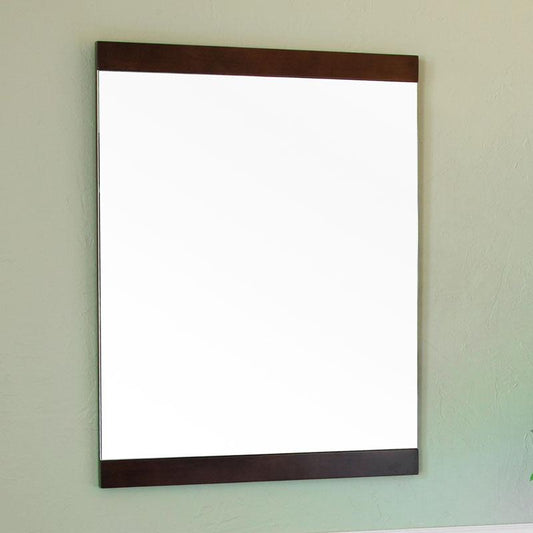 Bellaterra Home 23.6 in Mirror-walnut-Wood - Luxe Bathroom Vanities