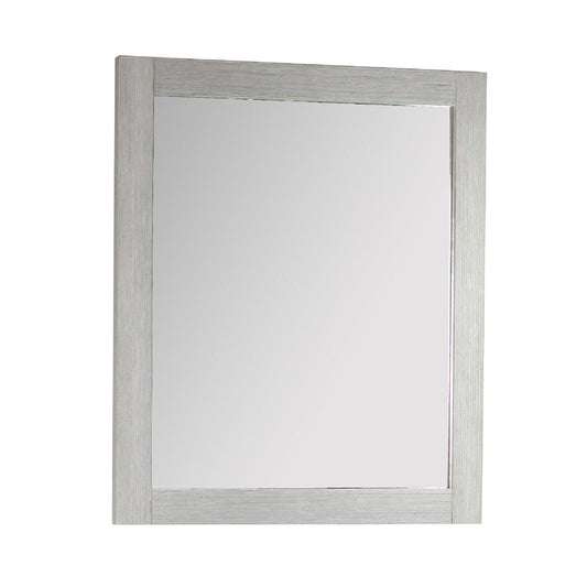 Bellaterra Home 26" Rectangle Wood Frame Mirror in Gray Pine Finish - Luxe Bathroom Vanities