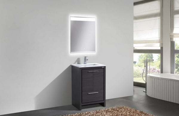 KubeBath Dolce 24? Modern Bathroom Vanity with White Quartz Counter-Top - Luxe Bathroom Vanities