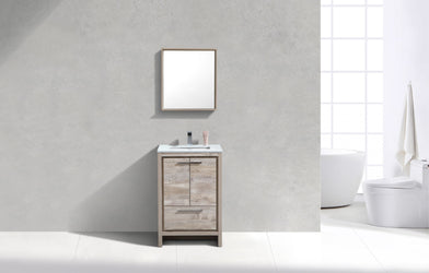 KubeBath Dolce 24? Modern Bathroom Vanity with White Quartz Counter-Top - Luxe Bathroom Vanities