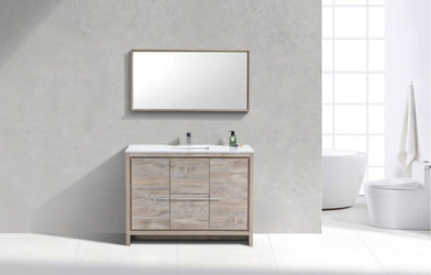 KubeBath Dolce 48? Modern Bathroom Vanity with White Quartz Counter-Top - Luxe Bathroom Vanities
