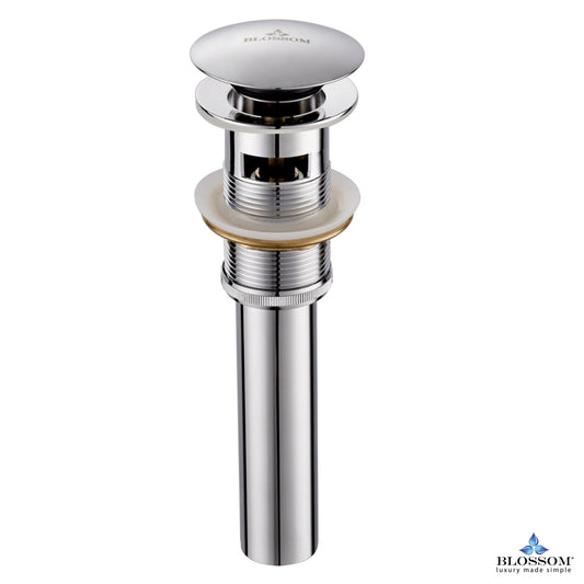 Blossom 1-1/4"  Brass pop up drain with overflow - Luxe Bathroom Vanities Luxury Bathroom Fixtures Bathroom Furniture