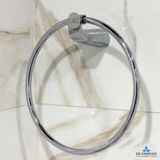 Blossom Towel Ring - Chrome BA0210401 - Luxe Bathroom Vanities Luxury Bathroom Fixtures Bathroom Furniture