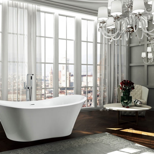 Ancona 71 inch Freestanding Bathtub - Luxe Bathroom Vanities