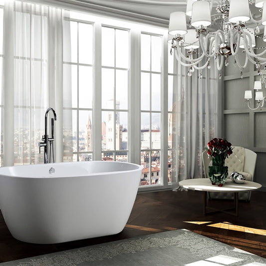 Genoa 59 inch Freestanding Bathtub - Luxe Bathroom Vanities