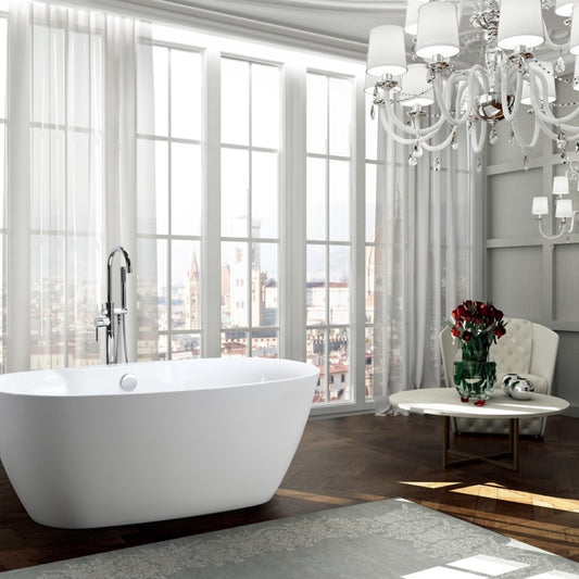 Pisa 63 inch Freestanding Bathtub - Luxe Bathroom Vanities