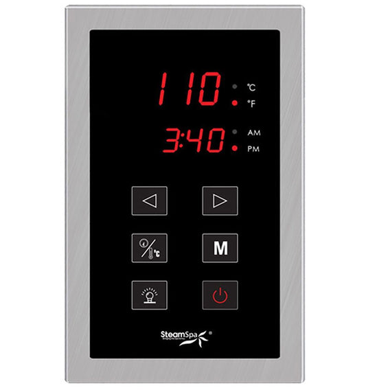 Touch Panel Control System in Brushed Nickel - Luxe Bathroom Vanities Luxury Bathroom Fixtures Bathroom Furniture