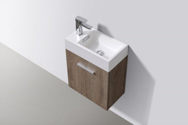 Kubebath Bliss 18" Wall Mount Modern Bathroom Vanity - Luxe Bathroom Vanities
