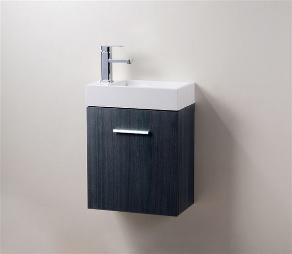 Kubebath Bliss 18" Wall Mount Modern Bathroom Vanity - Luxe Bathroom Vanities