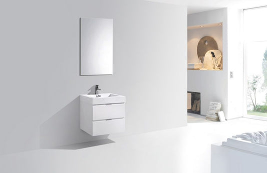 Kubebath Bliss 24" Wall Mount Modern Bathroom Vanity - Luxe Bathroom Vanities