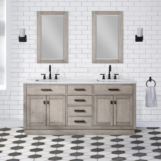 Water Creation CH72D Chestnut 72" Double Bathroom Vanity - Luxe Bathroom Vanities