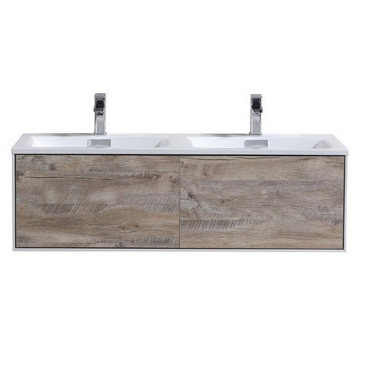 Kubebath Divario 48" Wall Mount Modern Bathroom Vanity - Luxe Bathroom Vanities
