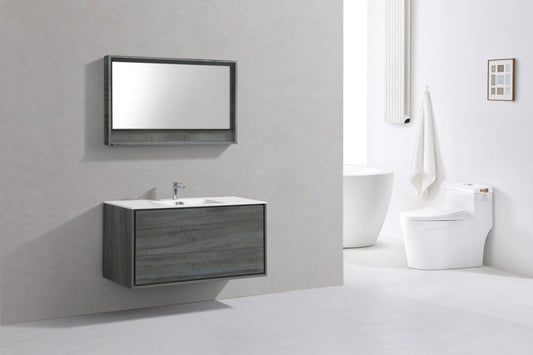 Kubebath DeLusso 48" Single Sink Wall Mount Modern Bathroom Vanity - Luxe Bathroom Vanities
