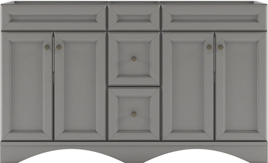 Virtu USA Talisa 60" Double Cabinet in White - Luxe Bathroom Vanities