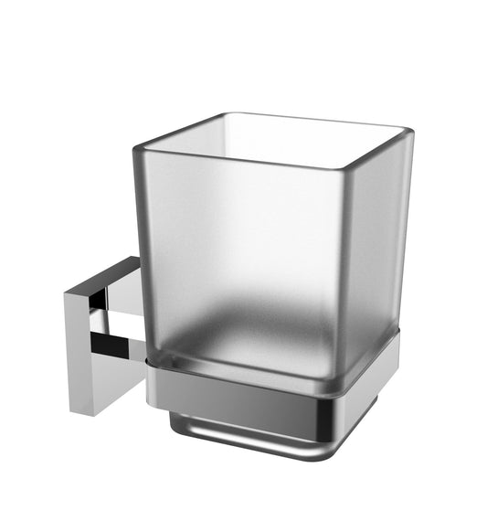 Eviva Square Holdy Tooth Brush Holder (Brushed Nickel) Bathroom Accessories - Luxe Bathroom Vanities Luxury Bathroom Fixtures Bathroom Furniture