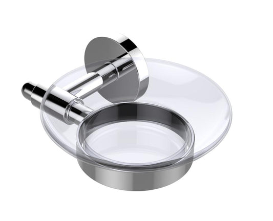 Eviva Clear Glassy Soap Dish Holder Wall Mount Bathroom Accessories - Luxe Bathroom Vanities Luxury Bathroom Fixtures Bathroom Furniture