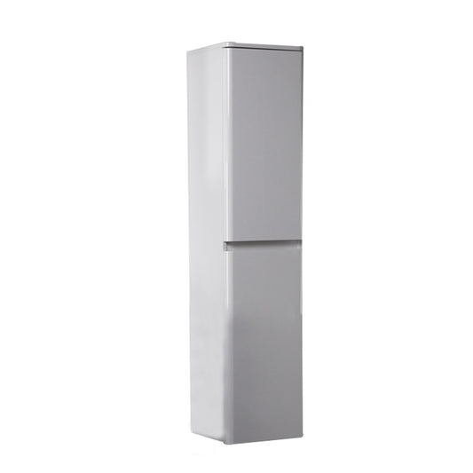 Eviva Glazzy Glossy White 16 inch wall mount side cabinet. - Luxe Bathroom Vanities Luxury Bathroom Fixtures Bathroom Furniture