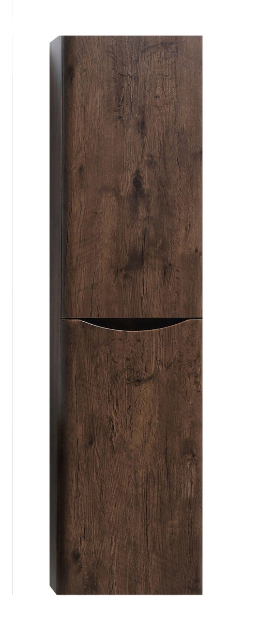 Eviva Smile 16 inch Rosewood Wall Mount Side Cabinet - Luxe Bathroom Vanities Luxury Bathroom Fixtures Bathroom Furniture