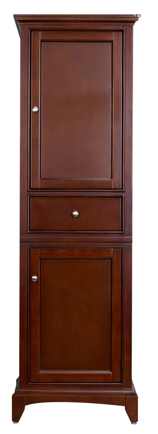 Eviva Elite Stamford 24" Brown Solid Wood Side/Linen Bathroom Cabinet - Luxe Bathroom Vanities Luxury Bathroom Fixtures Bathroom Furniture