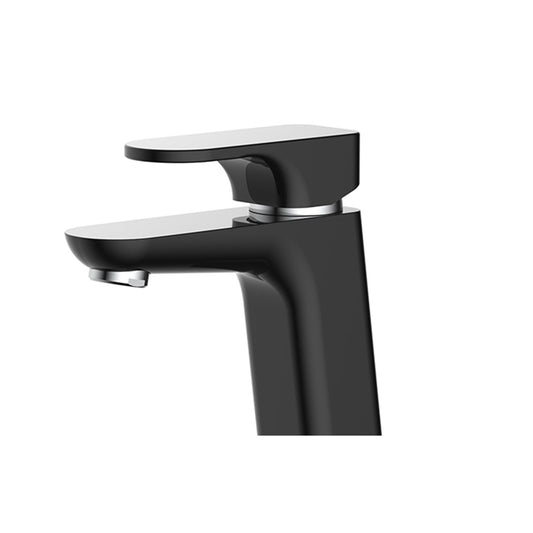 Eviva Sima Single Handle Bathroom Sink Faucet in Matte Black Chrome - Luxe Bathroom Vanities Luxury Bathroom Fixtures Bathroom Furniture