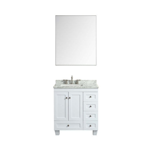 Eviva Sax 36" Brushed Chrome Metal Frame Bathroom Wall Mirror - Luxe Bathroom Vanities Luxury Bathroom Fixtures Bathroom Furniture