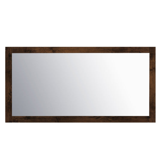 Eviva Sun 60" Rosewood Full Framed Bathroom Wall Mirror - Luxe Bathroom Vanities Luxury Bathroom Fixtures Bathroom Furniture