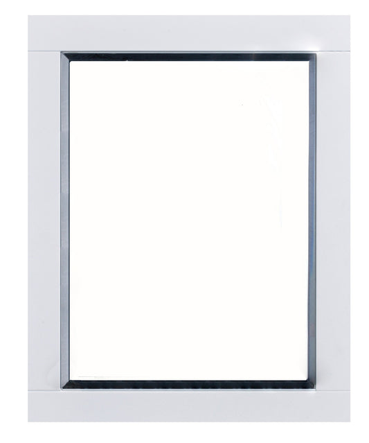Eviva Aberdeen 24" White Framed Bathroom Wall Mirror - Luxe Bathroom Vanities Luxury Bathroom Fixtures Bathroom Furniture