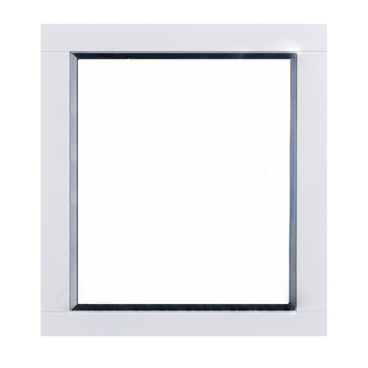 Eviva Aberdeen 36" White Framed Bathroom Wall Mirror - Luxe Bathroom Vanities Luxury Bathroom Fixtures Bathroom Furniture