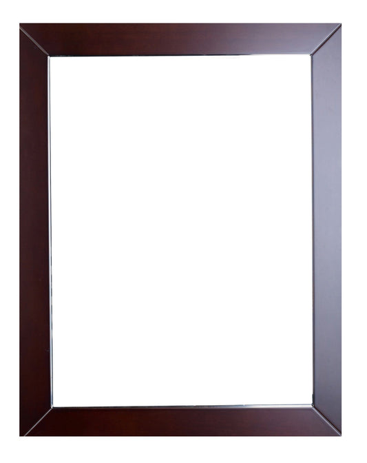 Eviva New York Bathroom Vanity Mirror Full Frame Teak 24X31 Wall Mount - Luxe Bathroom Vanities Luxury Bathroom Fixtures Bathroom Furniture