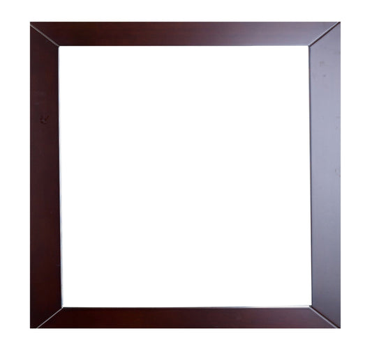 Eviva New York Bathroom Vanity Mirror Full Frame Teak(Dark Brown) 30X31 Wall Mount - Luxe Bathroom Vanities Luxury Bathroom Fixtures Bathroom Furniture