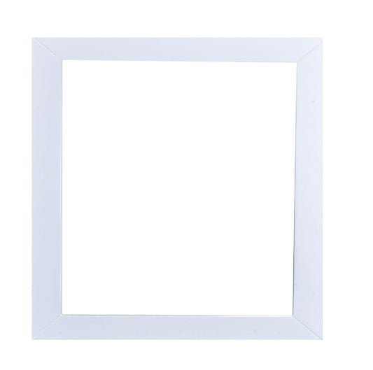 Eviva New York Bathroom Vanity Mirror Full Frame White 30X31 Wall Mount - Luxe Bathroom Vanities Luxury Bathroom Fixtures Bathroom Furniture