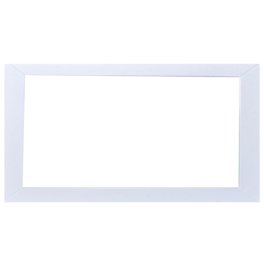 Eviva New York Bathroom Vanity Mirror Full Frame White 60X30 Wall Mount - Luxe Bathroom Vanities Luxury Bathroom Fixtures Bathroom Furniture