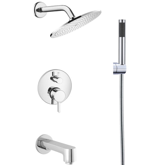 Eviva Splash Shower Set with Hand Sprayer in Chrome Finish - Luxe Bathroom Vanities Luxury Bathroom Fixtures Bathroom Furniture