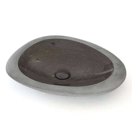 Eviva Shell 22 in. Dark Blue Marble Vessel Sink - Luxe Bathroom Vanities Luxury Bathroom Fixtures Bathroom Furniture