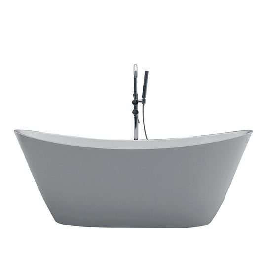 Eviva Bella 60" White Acrylic Free Standing Bathtub - Luxe Bathroom Vanities Luxury Bathroom Fixtures Bathroom Furniture