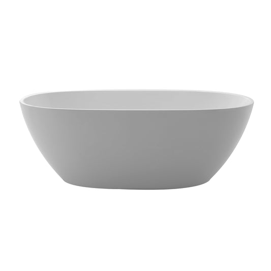 Eviva Clair 60" Freestanding White Acrylic Bathtub - Luxe Bathroom Vanities Luxury Bathroom Fixtures Bathroom Furniture