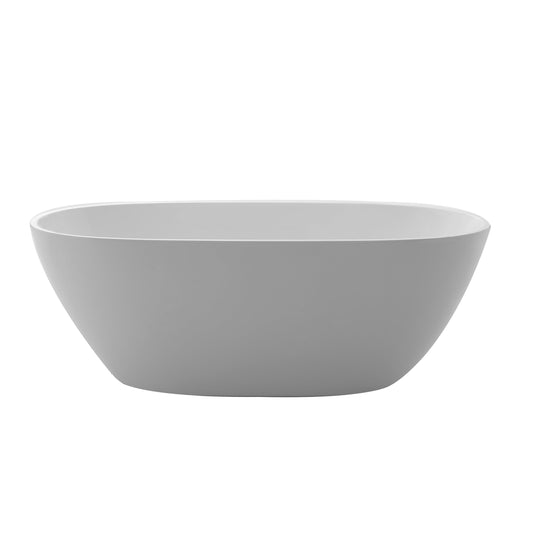Eviva Clair 67" Freestanding White Acrylic Bathtub - Luxe Bathroom Vanities Luxury Bathroom Fixtures Bathroom Furniture