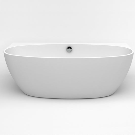 Eviva Jasmine 60" Freestanding White Acrylic Bathtub - Luxe Bathroom Vanities Luxury Bathroom Fixtures Bathroom Furniture