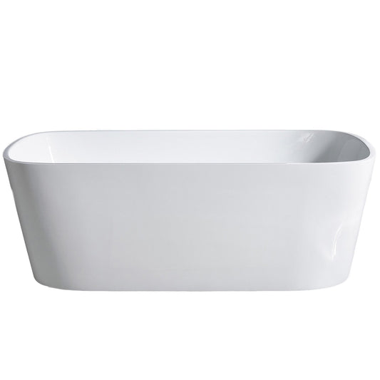 Eviva Aria Freestanding 67 in. Acrylic Bathtub in White - Luxe Bathroom Vanities Luxury Bathroom Fixtures Bathroom Furniture